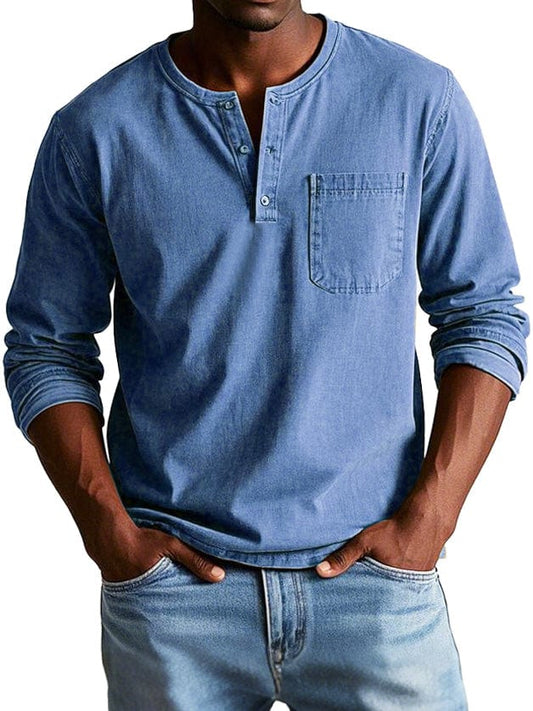 Caleb – Vintage Henley Shirt