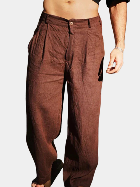 DARIO | WIDE-LEG LINEN TROUSERS